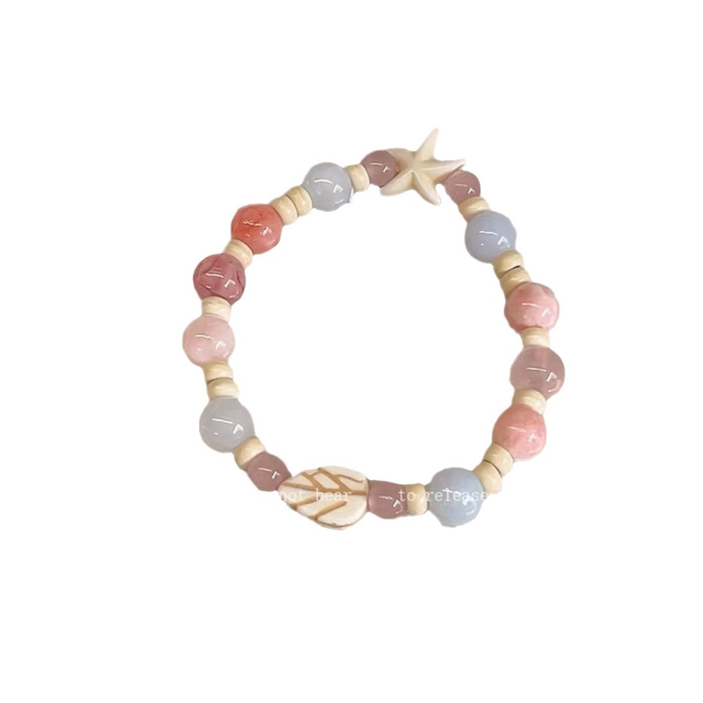 Vòng Tay Chuỗi Hạt Hình Sao Biển Nhiều Màu Sang Trọng Thời Trang Mùa Hè Cho Nữ