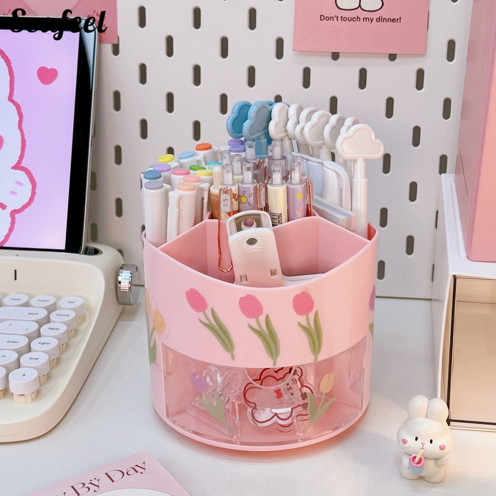 Giá Đựng Bút / Thước Kẻ Chân Mày / Trang Điểm Nhiều Màu Sắc Sức Chứa Lớn Tiện Dụng