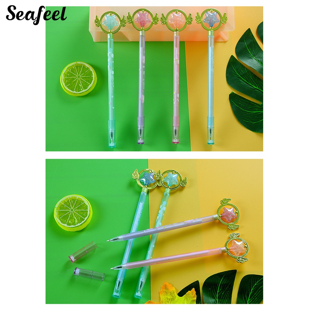 Set 10 Bút Bi Có Tay Cầm Siêu Nhẹ Chống Rò Rỉ Thiết Kế Dễ Thương Tiện Dụng Cho Gia Đình / Trường Học