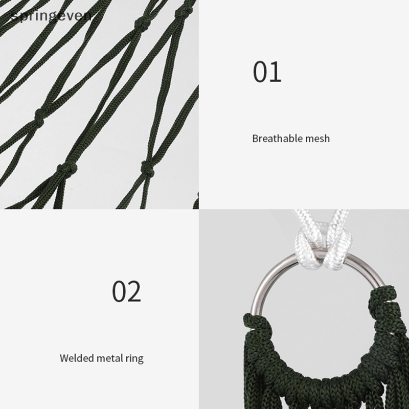 Võng Lưới Đan 10 Sợi nylon Dày Dặn Nhỏ Gọn Dễ Dàng Mang Theo Trong Nhà / Ngoài Trời