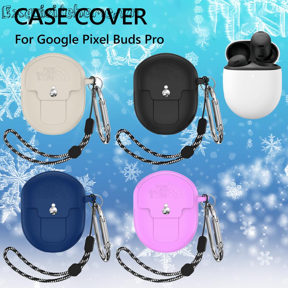 Vỏ Bảo Vệ Hộp Sạc Tai Nghe Google Pixel Buds Pro 2022 Chống Sốc Kèm Dây Đeo