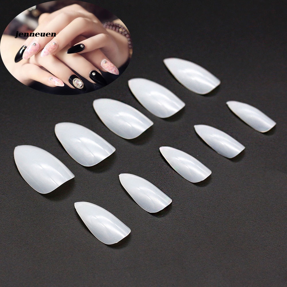 Bộ 500 Móng Tay Giả Đầu Nhọn Acrylic Toàn Diện DIY