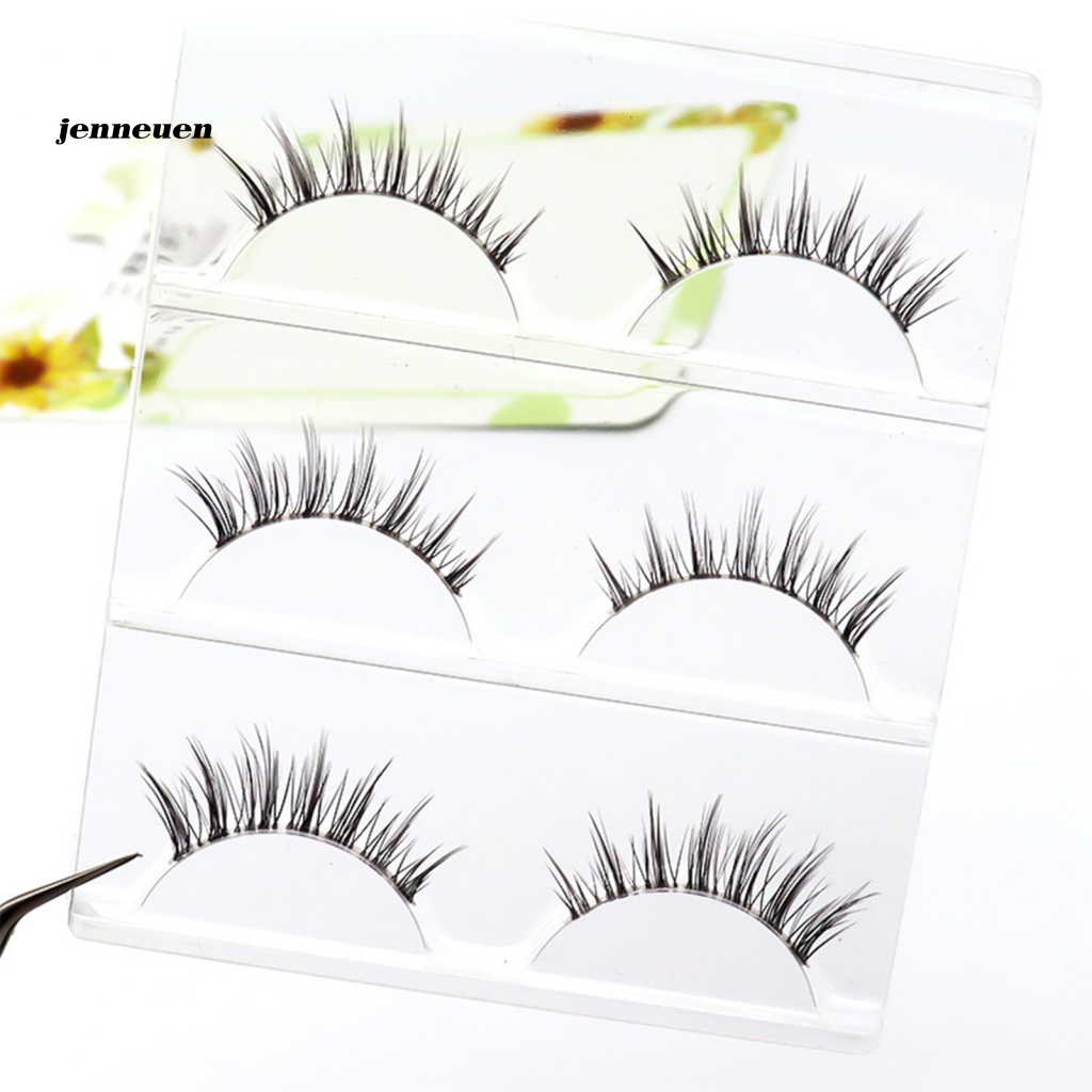 Set 3 Cặp Lông Mi Giả Cong Màu Đen Trang Điểm Làm Quà Sinh Nhật