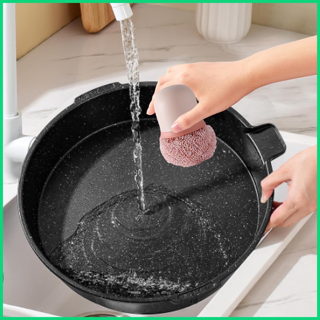 Cọ Chà Rửa Chén Đĩa Bằng Sợi Mềm Với Tay Cầm Ngắn Tiện Dụng