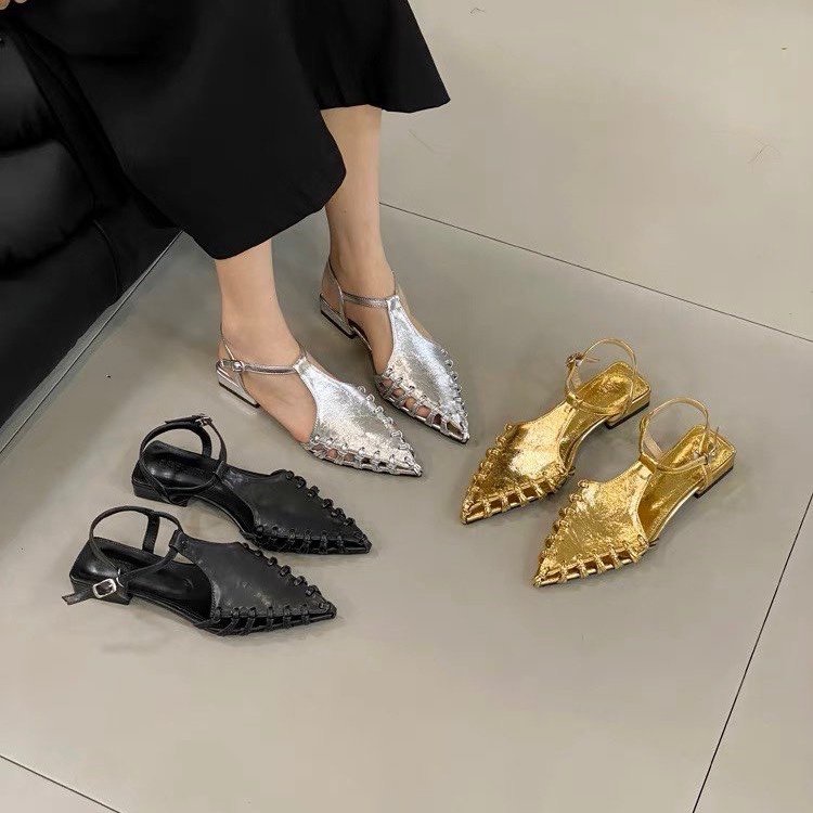 Giày Sandal Mũi Nhọn Đế Dày Thời Trang Dành Cho Nữ / Size 35-39