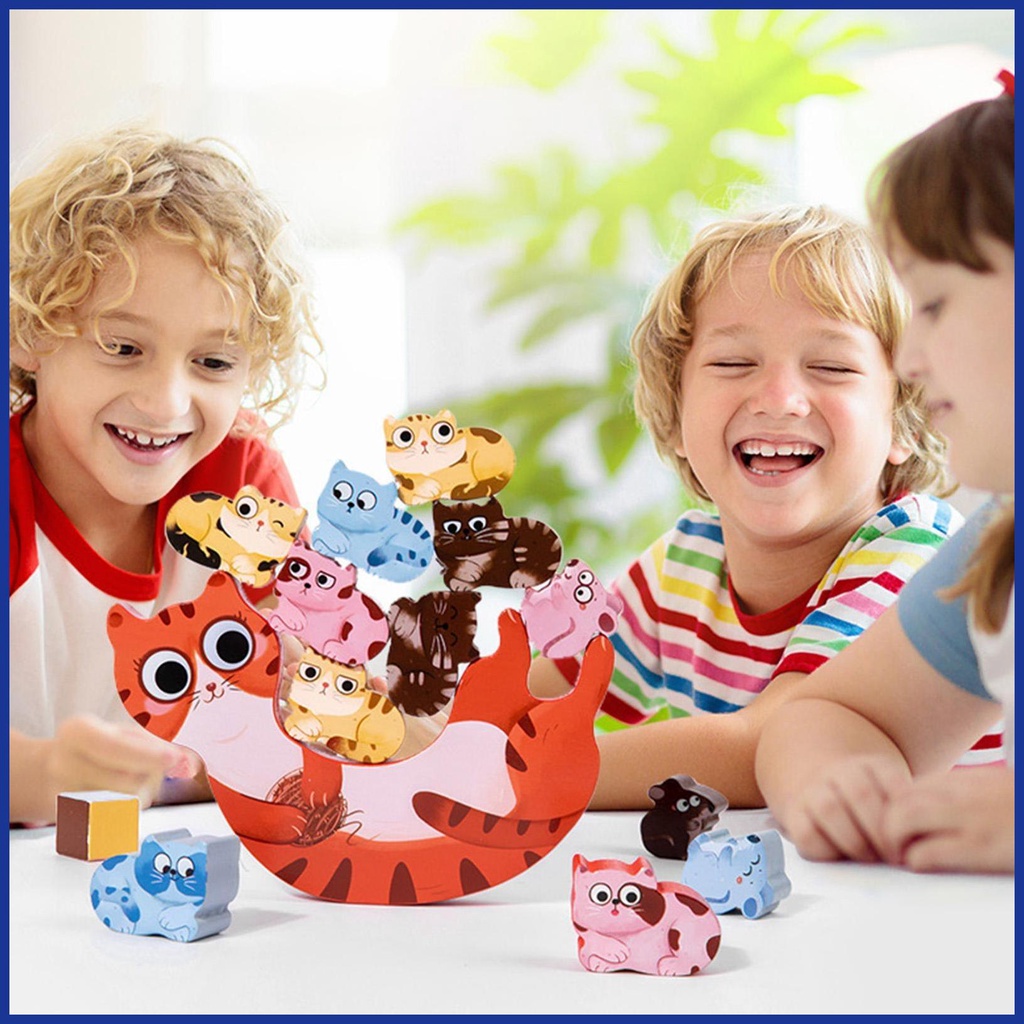 Bộ Trò Chơi Xếp Chồng Cân Bằng Hình Động Vật Vui Nhộn Cho Bé