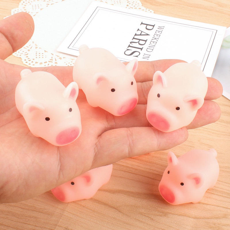 1 Đồ Chơi Bóp Chíp Hình Con Heo Bằng Cao Su Dễ Thương