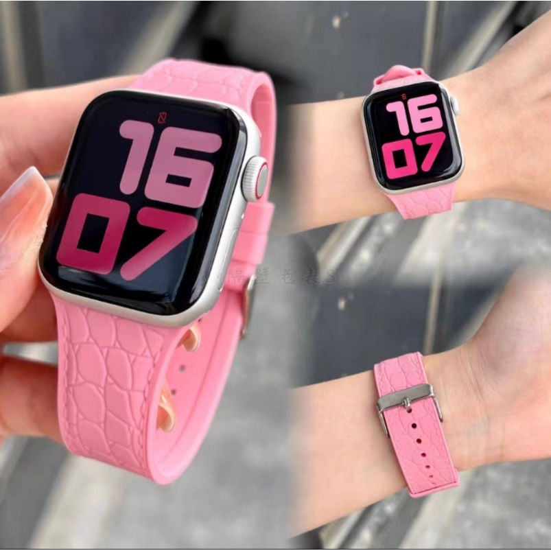 Dây Đeo Đồng Hồ Bằng Silicone Mềm 40mm 44mm 45mm 41mm 49mm 38mm Cho iwatch Series 3 4 5 6 7 8 SE Ultra