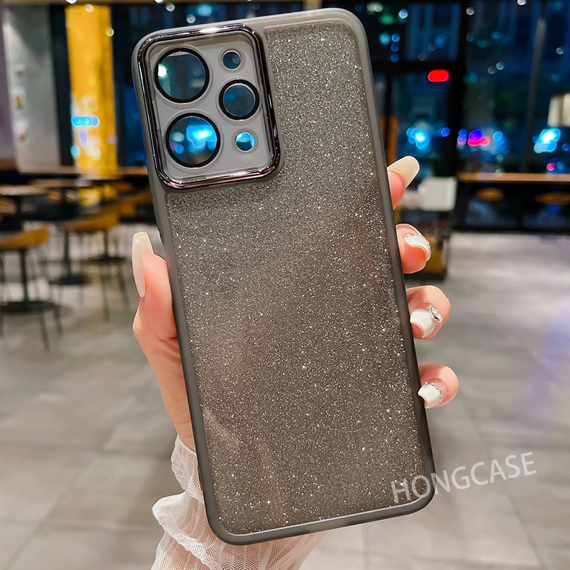 Ốp Điện Thoại Silicon Mềm Phối Bột Kim Tuyến Có Miếng Dán lens Cho Xiaomi Redmi Note 12 pro Plus 12s 4G 5G Redmi 12 4G 2023