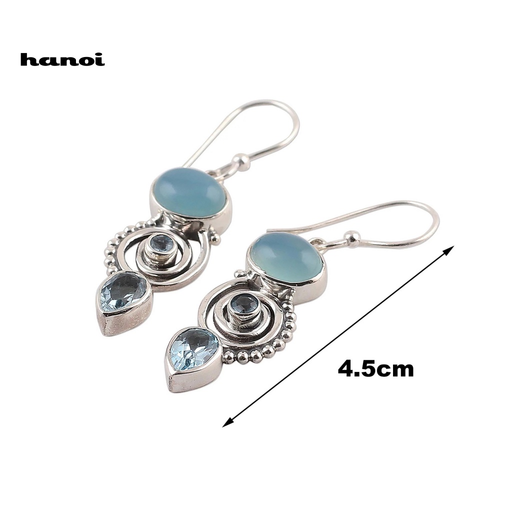 1 Đôi Khuyên Tai Kim Loại Vintage Cho Nữ