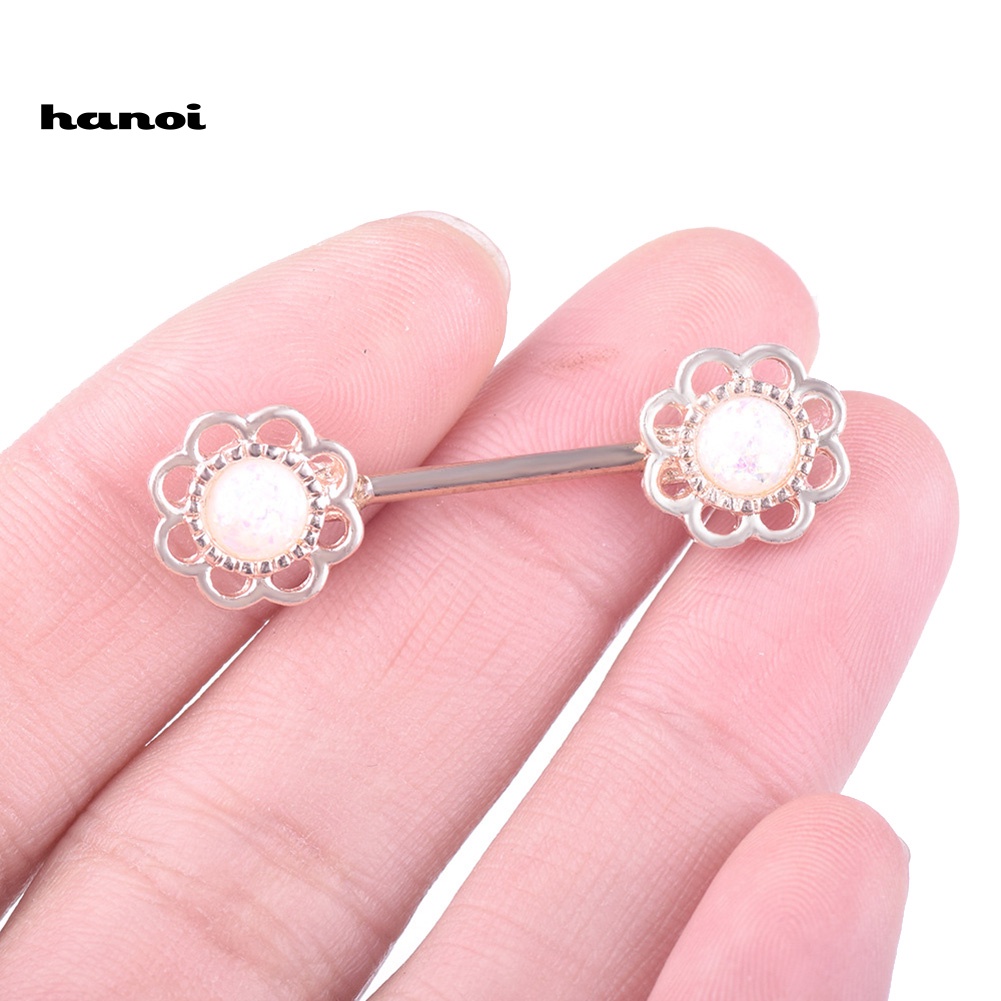 1 Khuyên Xỏ Cơ Thể Hình Bông Hoa Bằng Thép Không Gỉ