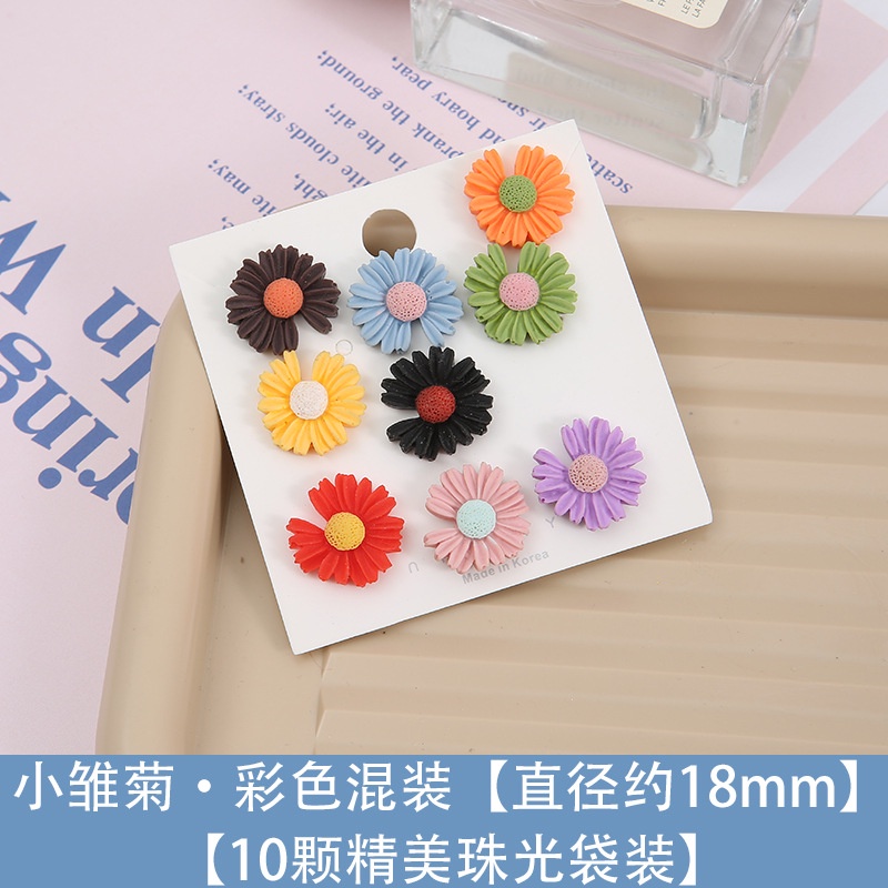 Set 10 Khóa Cài Áo Hình Hoa Đính Ngọc Trai Chống Trượt Có Thể Tháo Rời