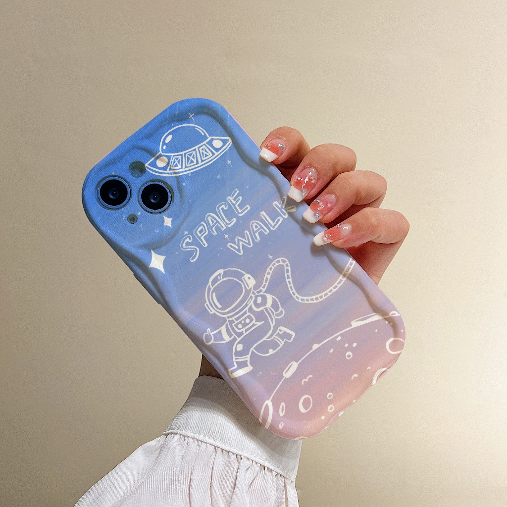 Ốp Điện Thoại Silicon Dẻo In Phi Hành Gia iPhone 7plus 8plus11promax xr xs max 11 12Pro 14 13 7 / 8g 6s 6splus 13Promax 14plus