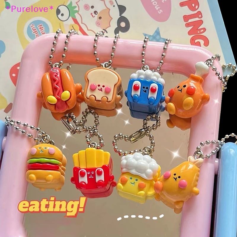 Móc khóa QrhYK hình viên gừng/ burger/ tỏi xinh xắn