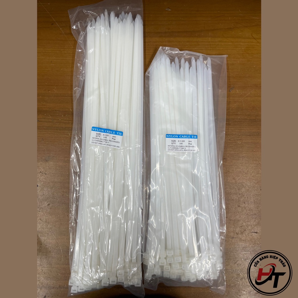 Dây thít nhựa rút nhựa 1 túi lạt trắng đen 10cm 15cm 20cm 25cm 30cm 40cm 50cm gói Đủ DTN-T-DU