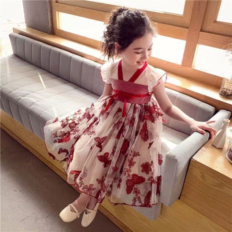 Đầm Công Chúa Phong Cách Trung Hoa Mới 2023 Cho Bé Gái