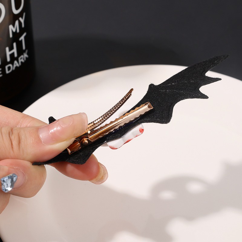Kẹp Tóc Hình Đầu Lâu Cánh Dơi Phong Cách Gothic Ngọt Ngào Y2k