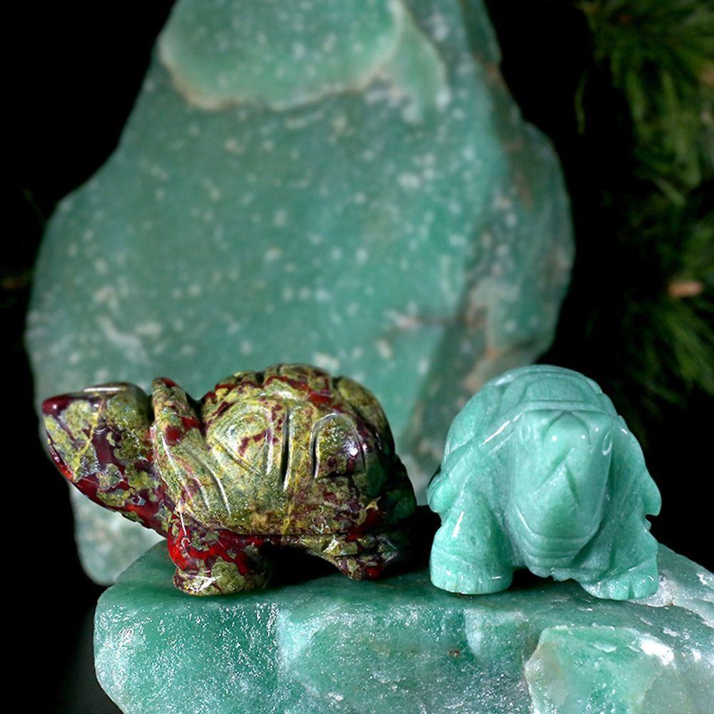 Muvako Tượng Rùa Biển 2 "Bằng Đá Tự Nhiên Giàu Có Thời Trang Trang Trí Bể Cá