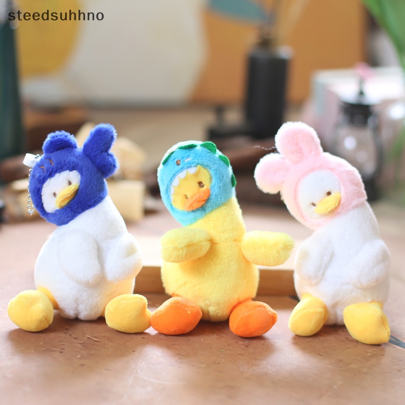 Móc Khóa Vịt Nhồi Bông Dễ Thương Dùng Trang Trí Túi Xách hhno