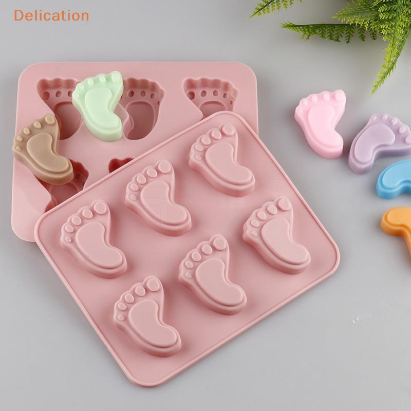 Khuôn silicon ELEBUY hình bàn chân trẻ làm bánh nướng/ socola/ kẹo/ bánh quy trang trí cho nhà bếp