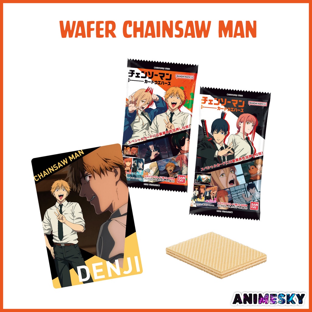 Pack thẻ nhân phẩm bánh xốp anime Chainsaw Man chính hãng - Chainsaw Man wafer card