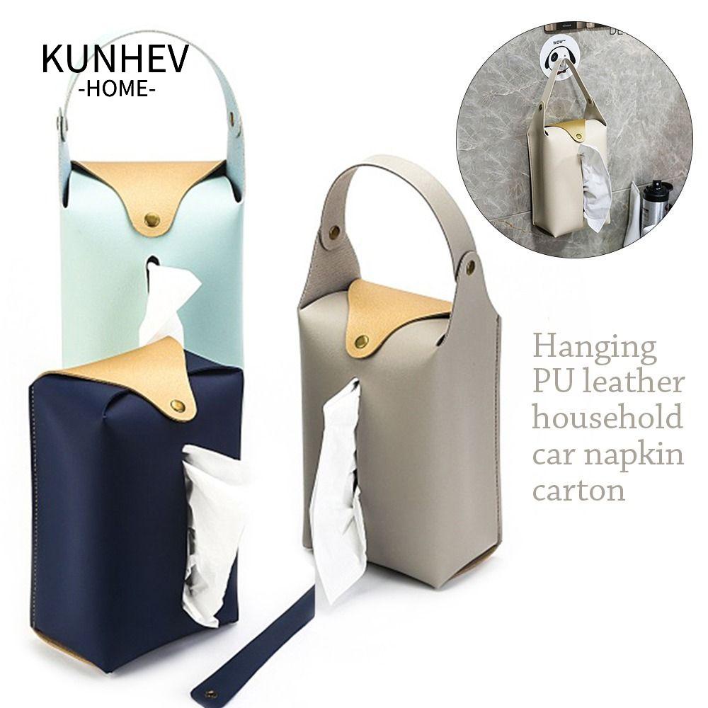1 Hộp Đựng Khăn Giấy Treo Sau Lưng Ghế Xe Hơi