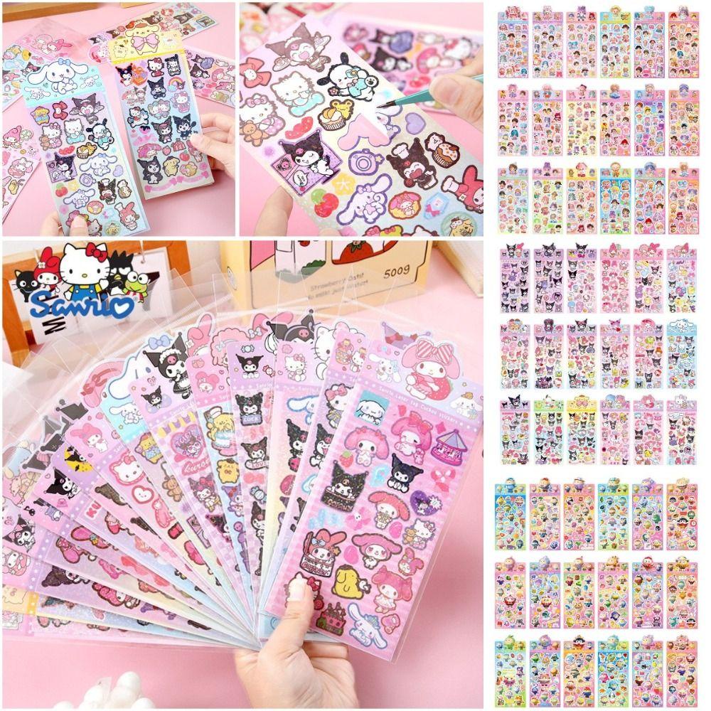 Shanrong kuromi guka sticker, cartoonkuromi handmade toy, cartoon sticker melody quà tặng sinh nhật dễ thương đáng yêu