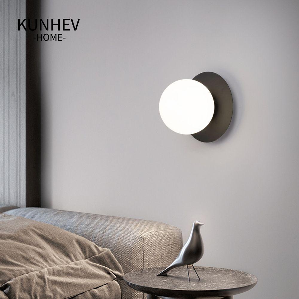 Đèn LED Treo Tường Hình Tròn Màu Đen / Vàng