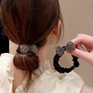Dây Cột Tóc Cao Su Co Giãn Đính Đá Pha Lê Thời Trang Hàn Quốc Cho Nữ