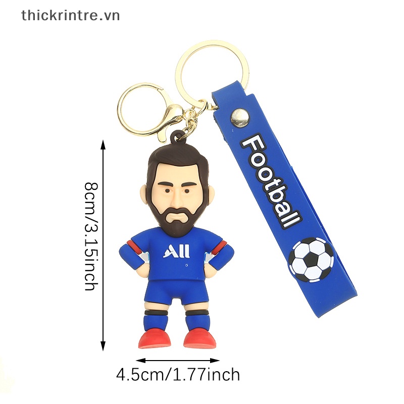 Móc Khóa Hình Ngôi Sao Bóng Đá Messi Trang Trí Ba Lô / Túi Xách / Xe Hơi