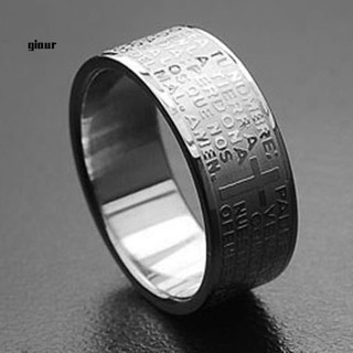 Nhẫn Thép Titan Khắc Chữ Thập Cho Cặp Đôi