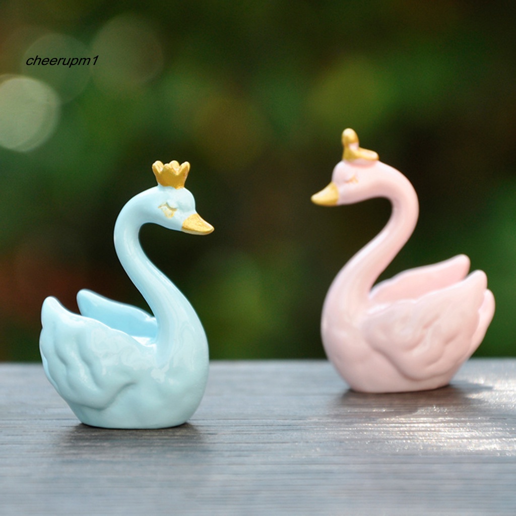 Đồ trang trí Ngỗng Mini Bằng Nhựa Resin 4 Màu Tự Trang Trí Phòng Khách