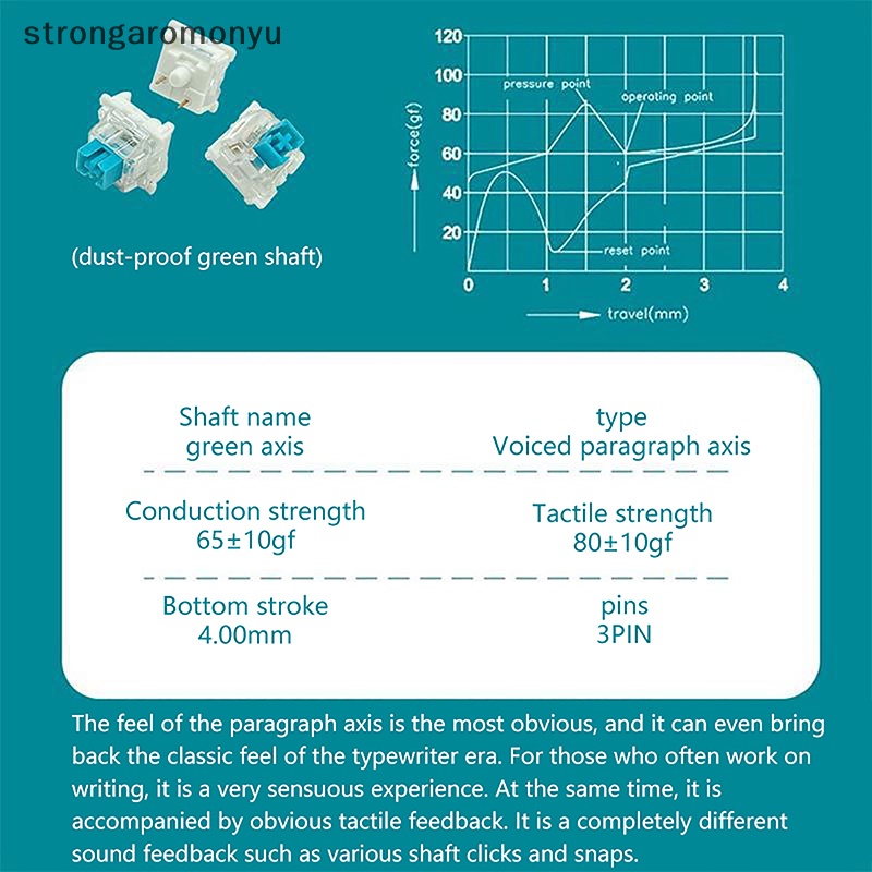 Set 10 Công Tắc Chống Bụi Cho Bàn Phím Cơ Máy Game Axis Blue Red Brown RGB 3pin