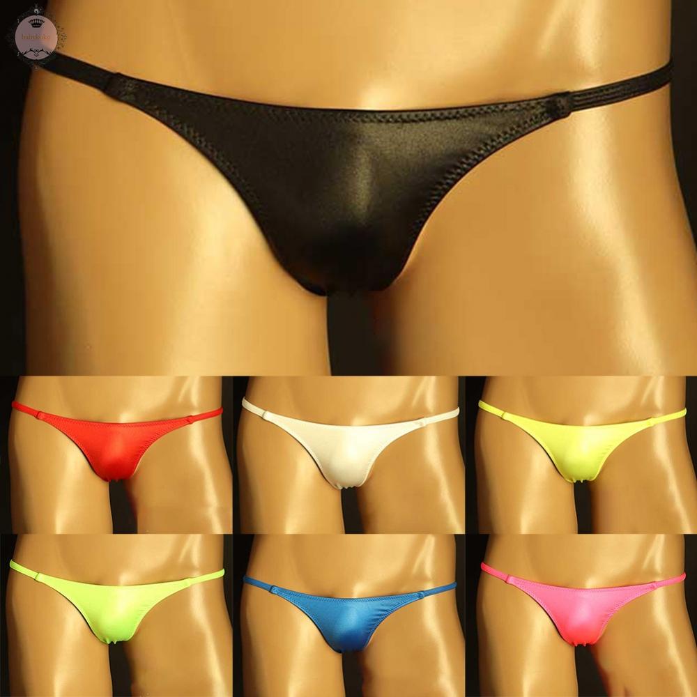Sexy Mens Silky Low Rise Briefs Pouch Underpants Bikini Lingerie Underwears