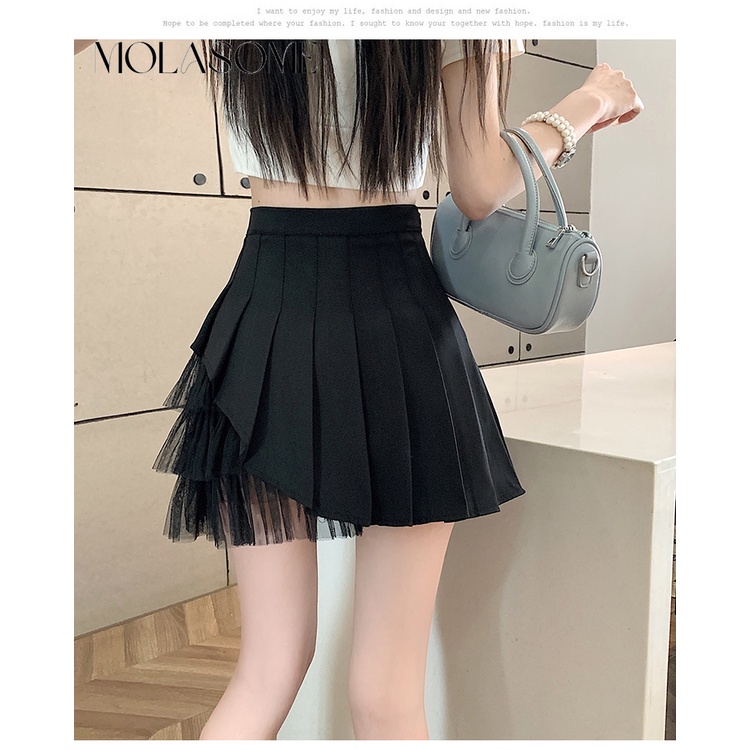 Chân Váy Mini Lưng Cao Màu Trơn Thời Trang 2023 Cho Nữ