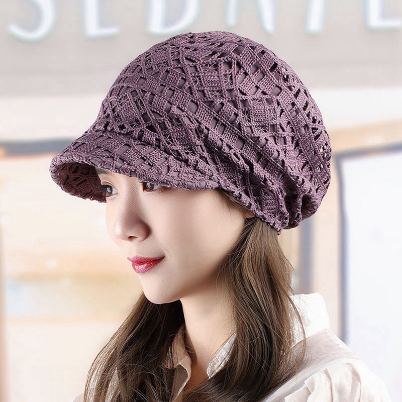 Bbyter thời trang openwork crochet phụ nữ mũ bóng chày mũ mềm beanies mũ phụ nữ skullies beanies mũ thường mũ hip hop visor