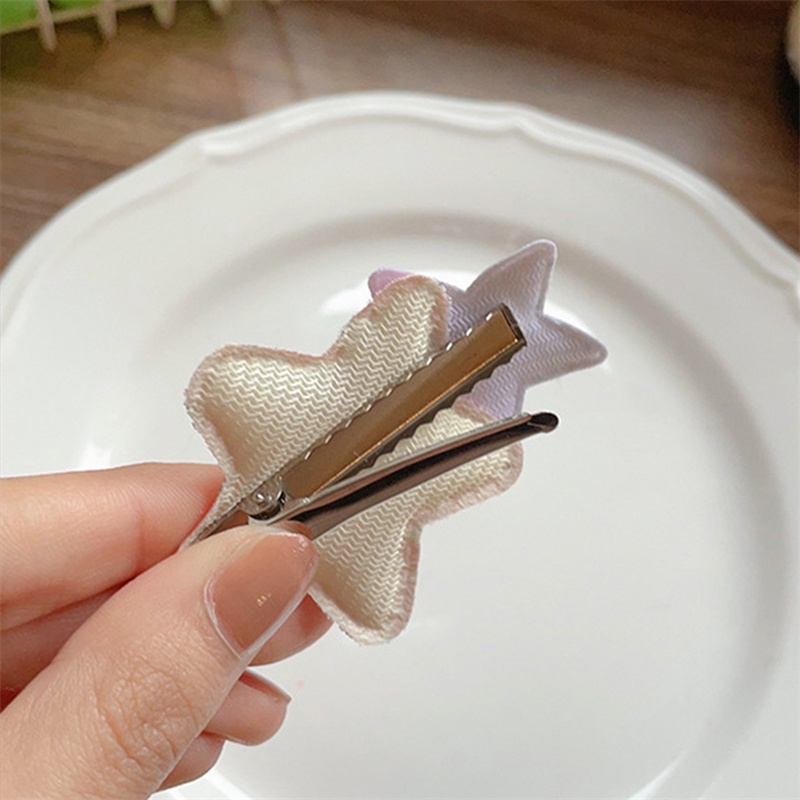 Set 2 Kẹp Tóc Hình Ngôi Sao Năm Cánh Dễ Thương Y2k