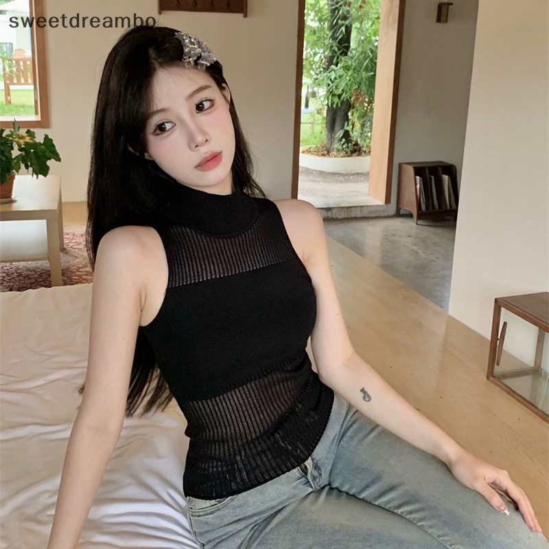 Áo Dệt Kim Không Tay Thời Trang Mùa Hè Dành Cho Nữ