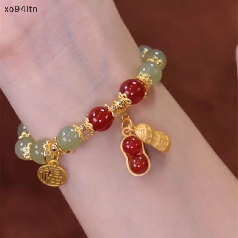 Vòng Tay Hạt Đậu Phộng May Mắn Phong Cách Trung Hoa Thời Trang Cho Nữ