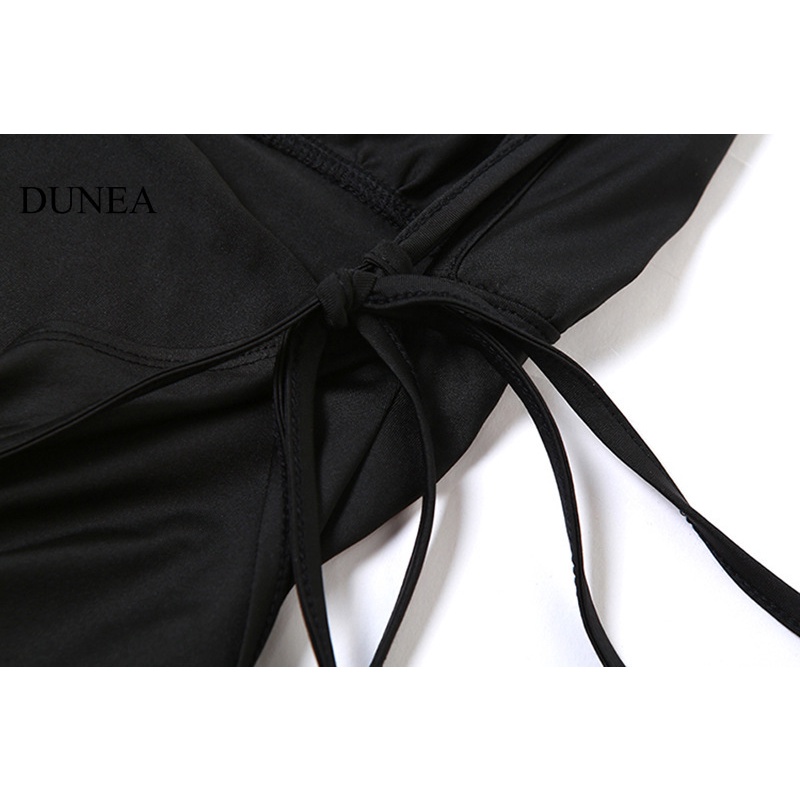 DUNEA Đầm DàI Hở Lưng Tay BồNg Thanh LịCh Cho Nữ