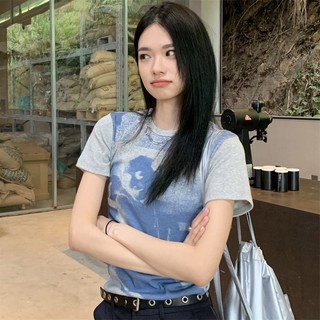 Áo Thun 100% Cotton Tay Ngắn In Họa Tiết Đơn Giản Thời Trang Mùa Hè Cho Nữ