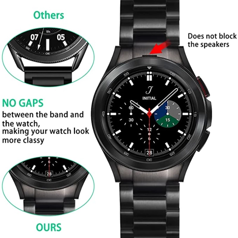 Dây Đeo Inox Cho Đồng Hồ Thông Minh Samsung Galaxy Watch 6 Classic 47mm 43mm Watch 5 Pro 44mm Watch 4 Classic