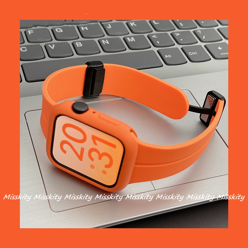 Dây Đeo Bằng Silicone Cao Su Cho iWatch Series Ultra 8 7 6 5 4 3