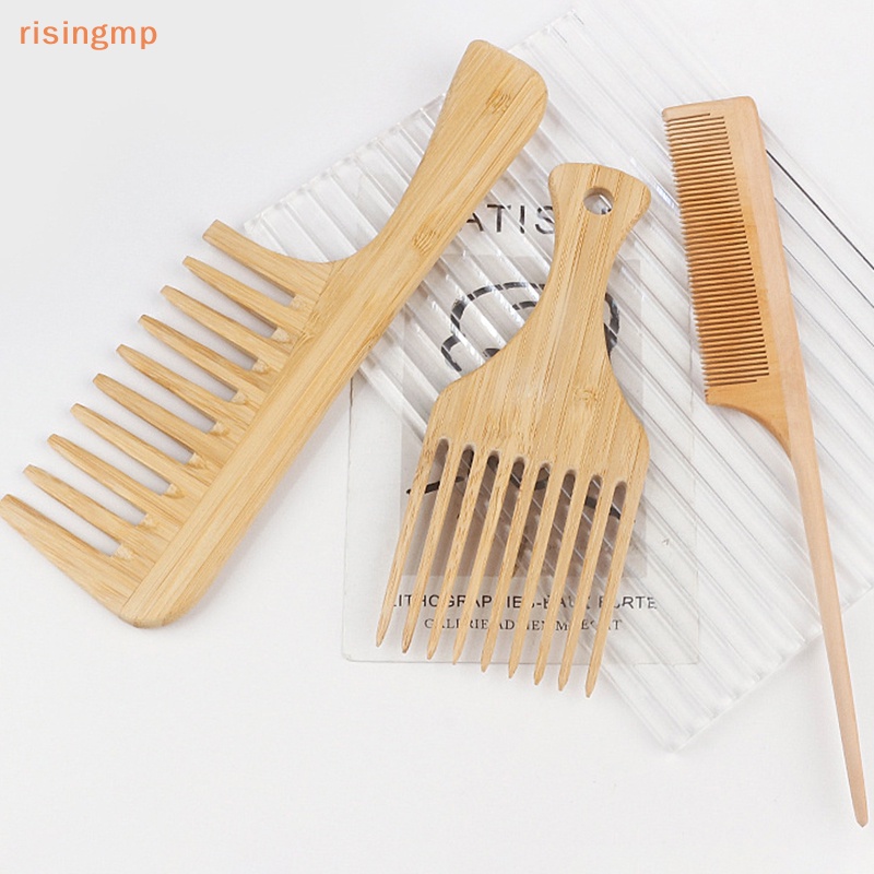 1 Lược Chải Tóc Răng Tròn Bằng Gỗ Tre Tự Nhiên Chống Tĩnh Điện Cho Nữ