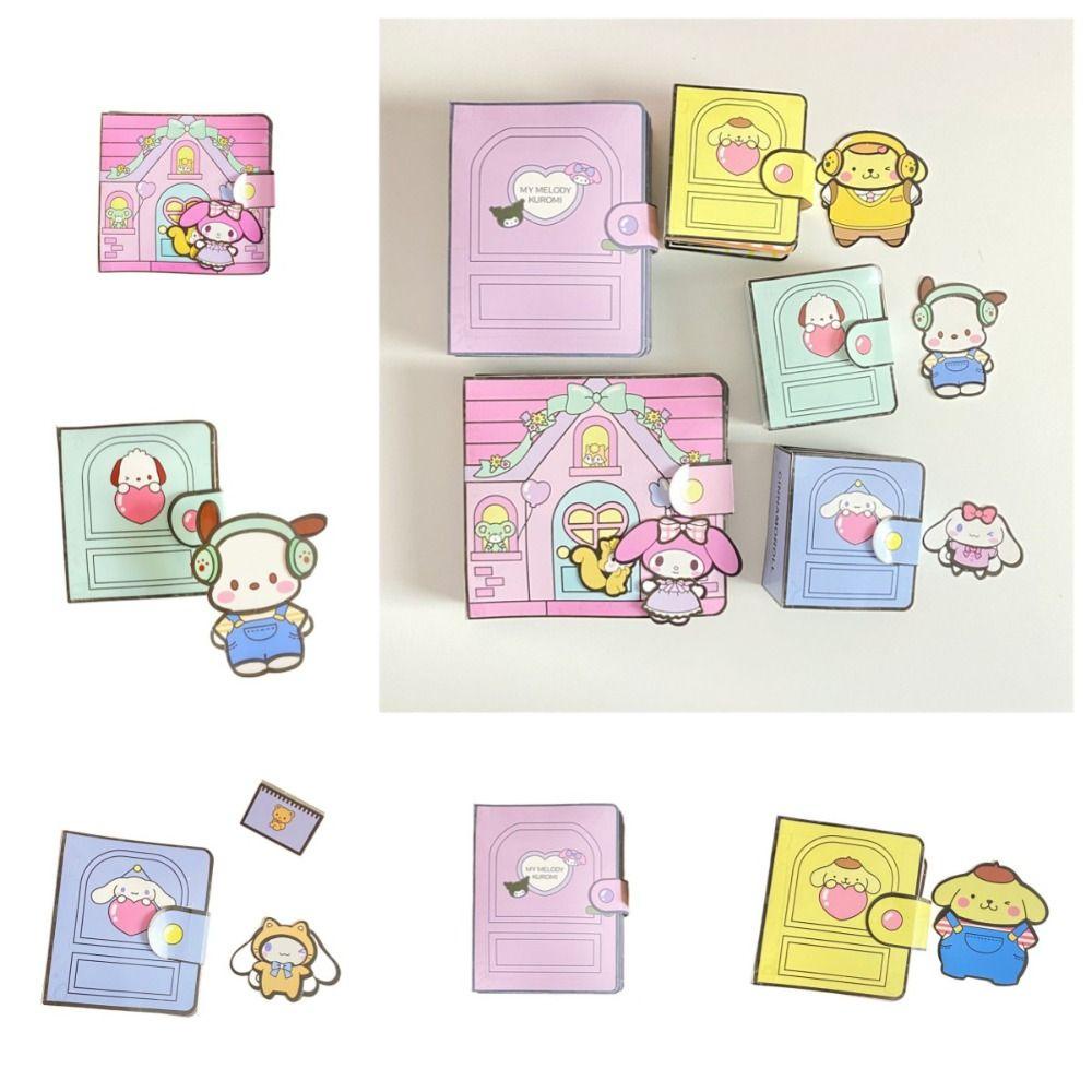 Sách Hình Dán 3D Kuromi Busy Cinnamoroll Handmade 1 Không Cắt Dành Cho Trẻ Em