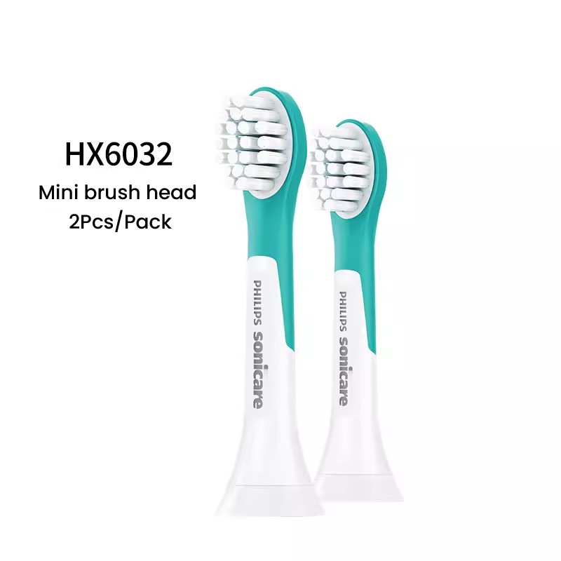 Đầu bàn chải thay thế philips cho bàn chải đánh răng điện trẻ em hx6322 hx6352 2 cái / gói