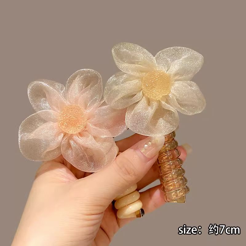 Dây buộc tóc lò xo Dây Buộc Tóc Cao Su Co Giãn Hình Hoa Hướng Dương Phong Cách Mới Cho Nữ