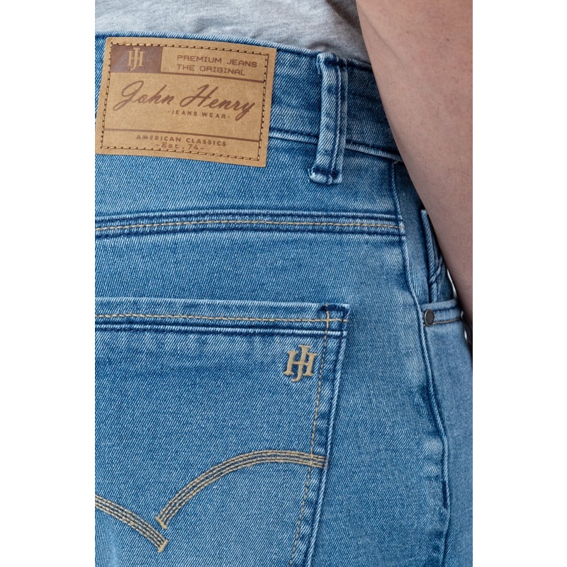 Quần Short Jeans Nam Năng Động , phong cách trẻ trung, năng động thoải mái John Henry - SP23SS08-JN