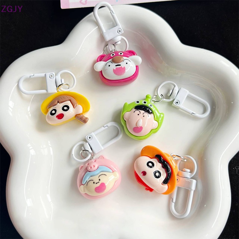 Terokk phim hoạt hình anime crayon shin-chan dễ thương nhựa móc khóa kawaii túi đi học mặt dây chuyền nhỏ tai nghe hộp đựng mặt dây chuyền phụ kiện trang trí mới