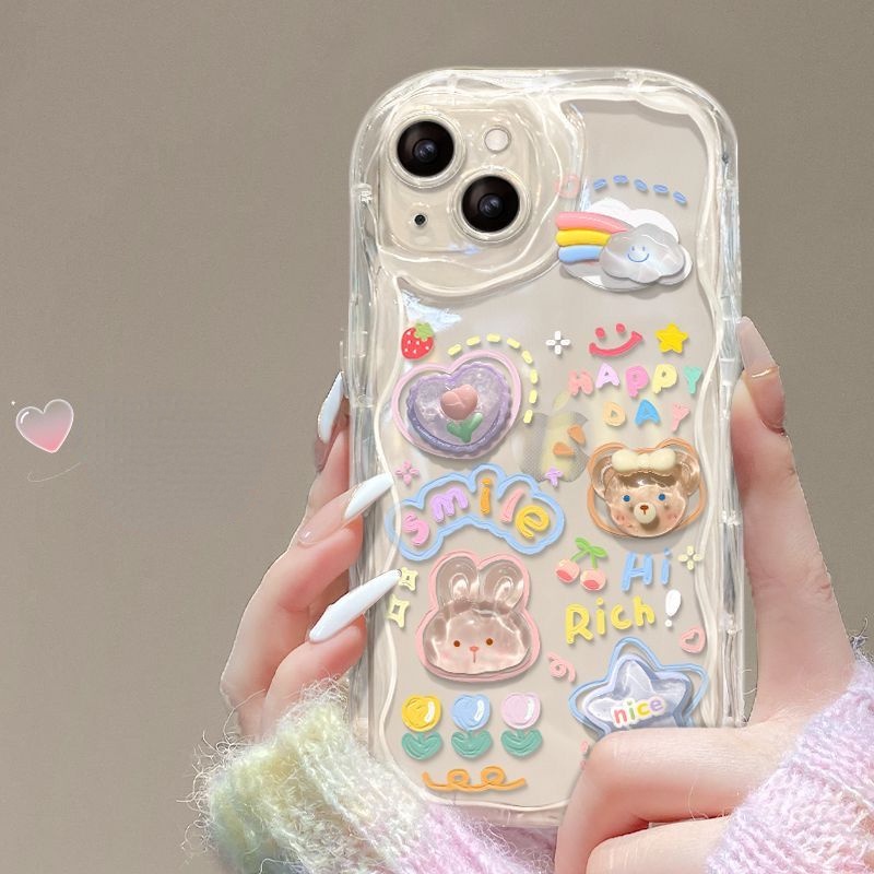 Iphone fresh cloud doodle bracelet all inclusive phone case for 7 7plus 8 8plus xs xr 11 12 13 14 pro plus promax